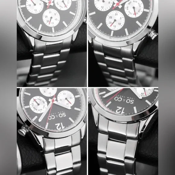 SO&CO New York Tribeca 5004 GMT 42mm Stainless Steel WatchBRAND NEW IN BOX